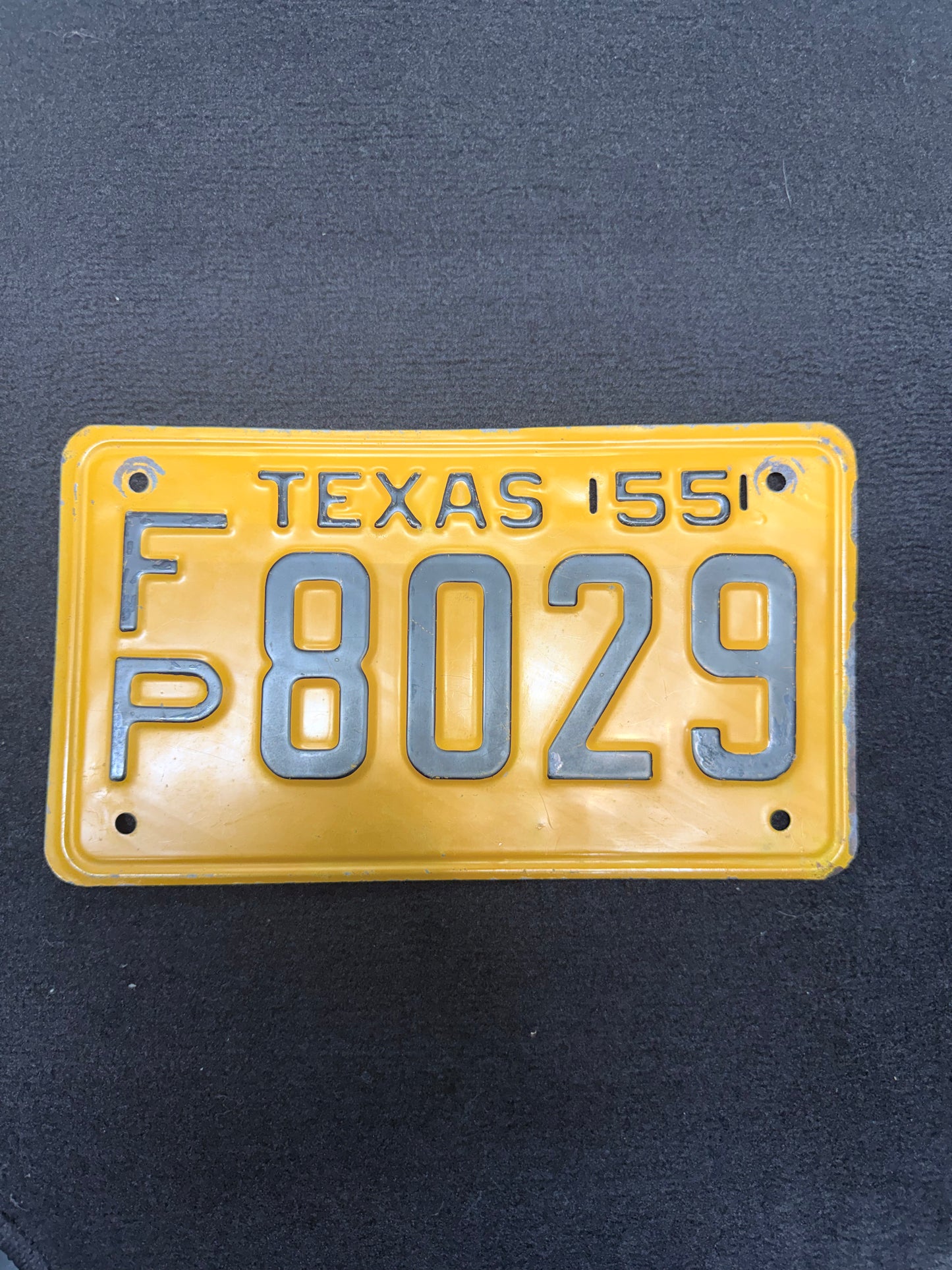 1955 Texas License Plate