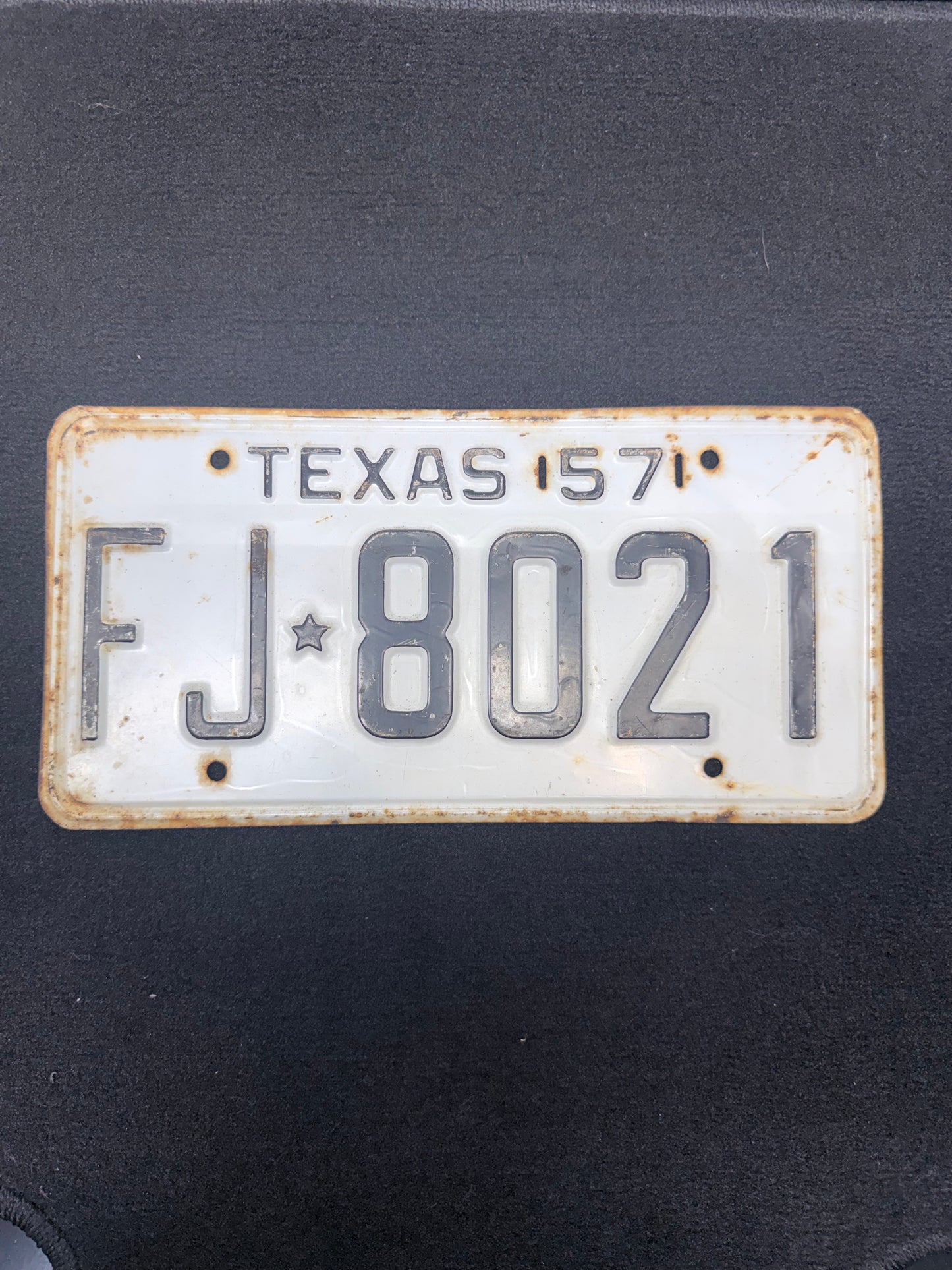1957 Texas License Plate