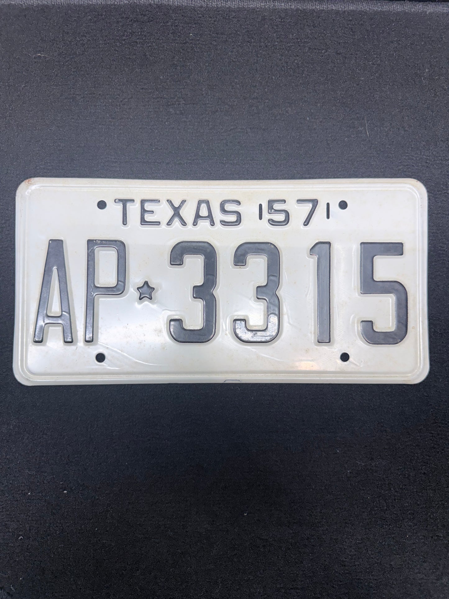 1957 Texas License Plate