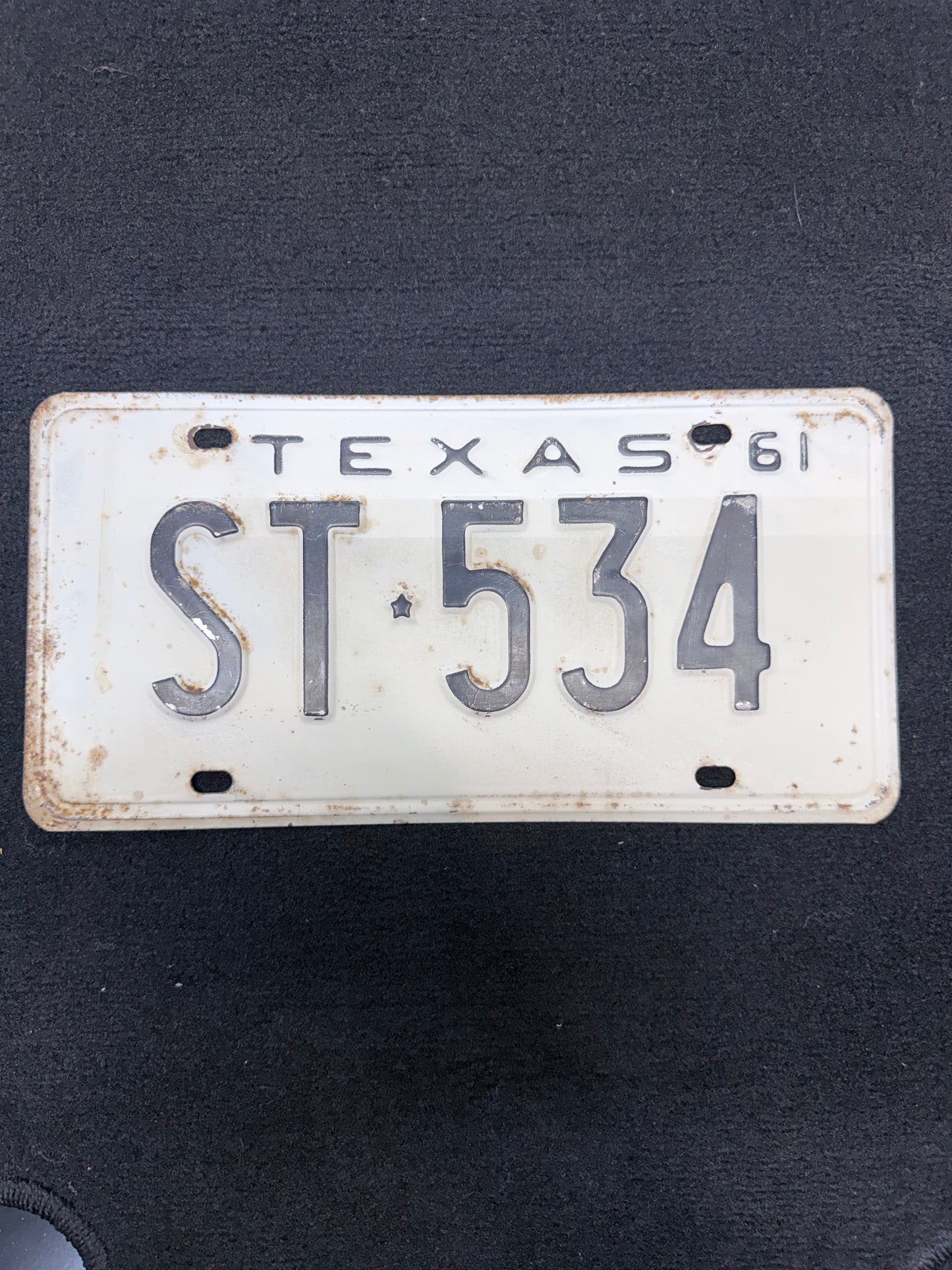 1961 Texas License Plate