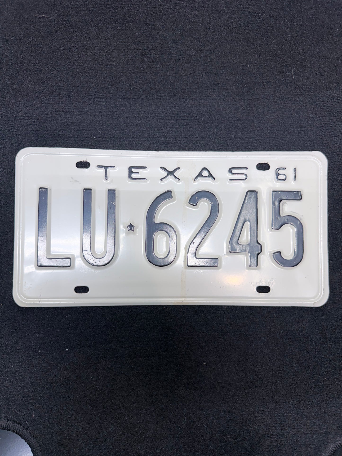 1961 Texas License Plate