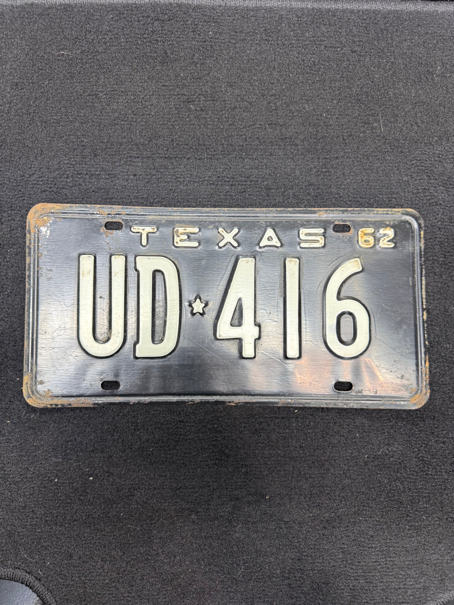 1962 Texas License Plate