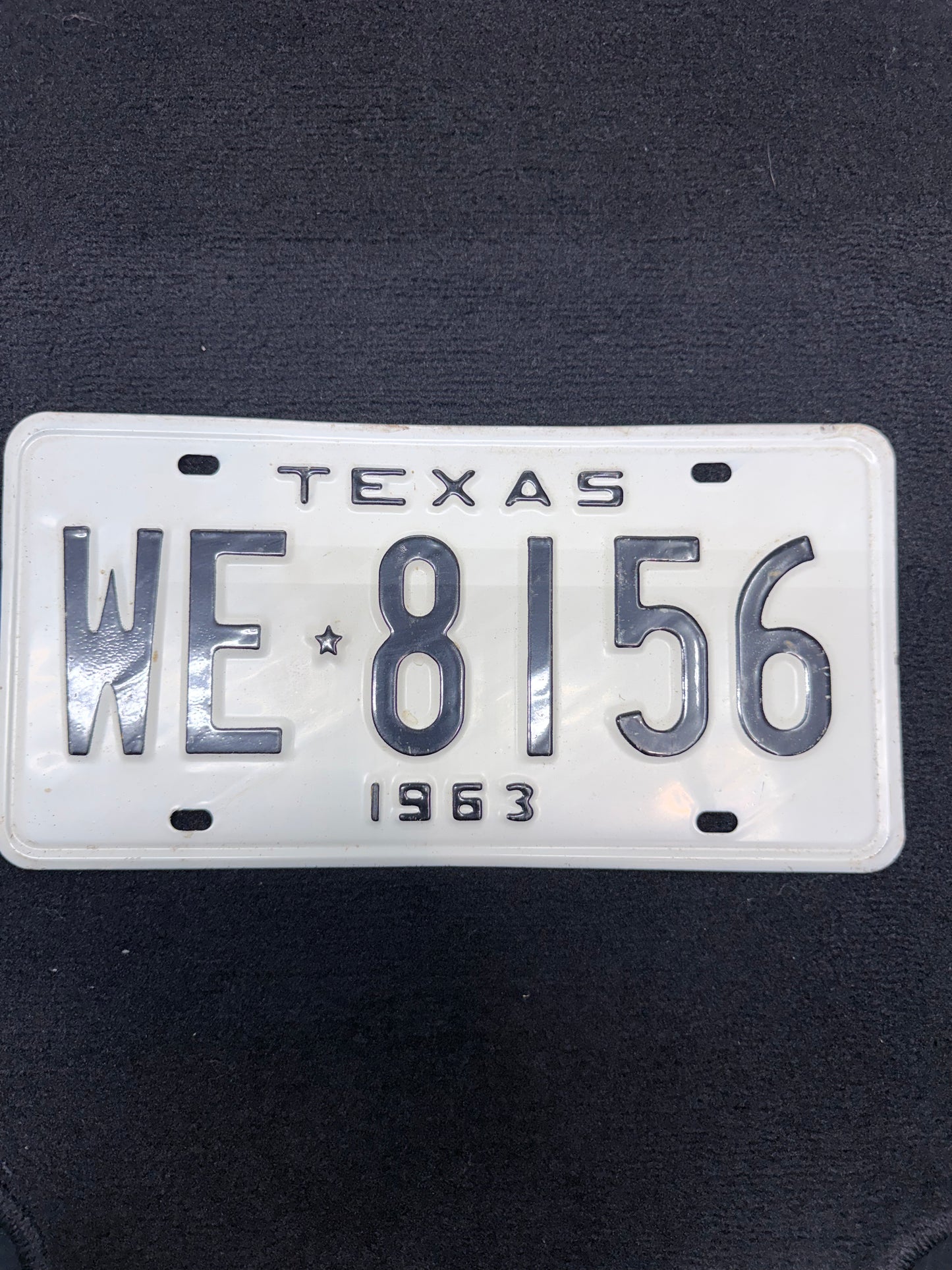 1963 Texas License Plate