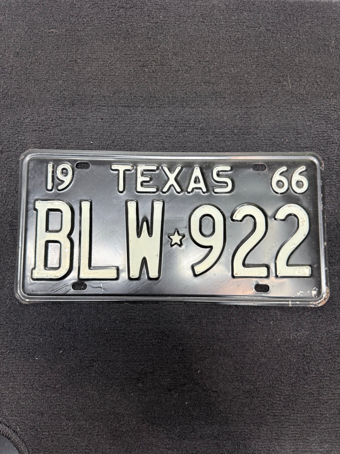 1966 Texas license plate