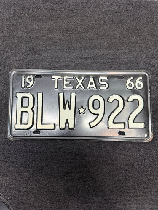 1966 Texas license plate