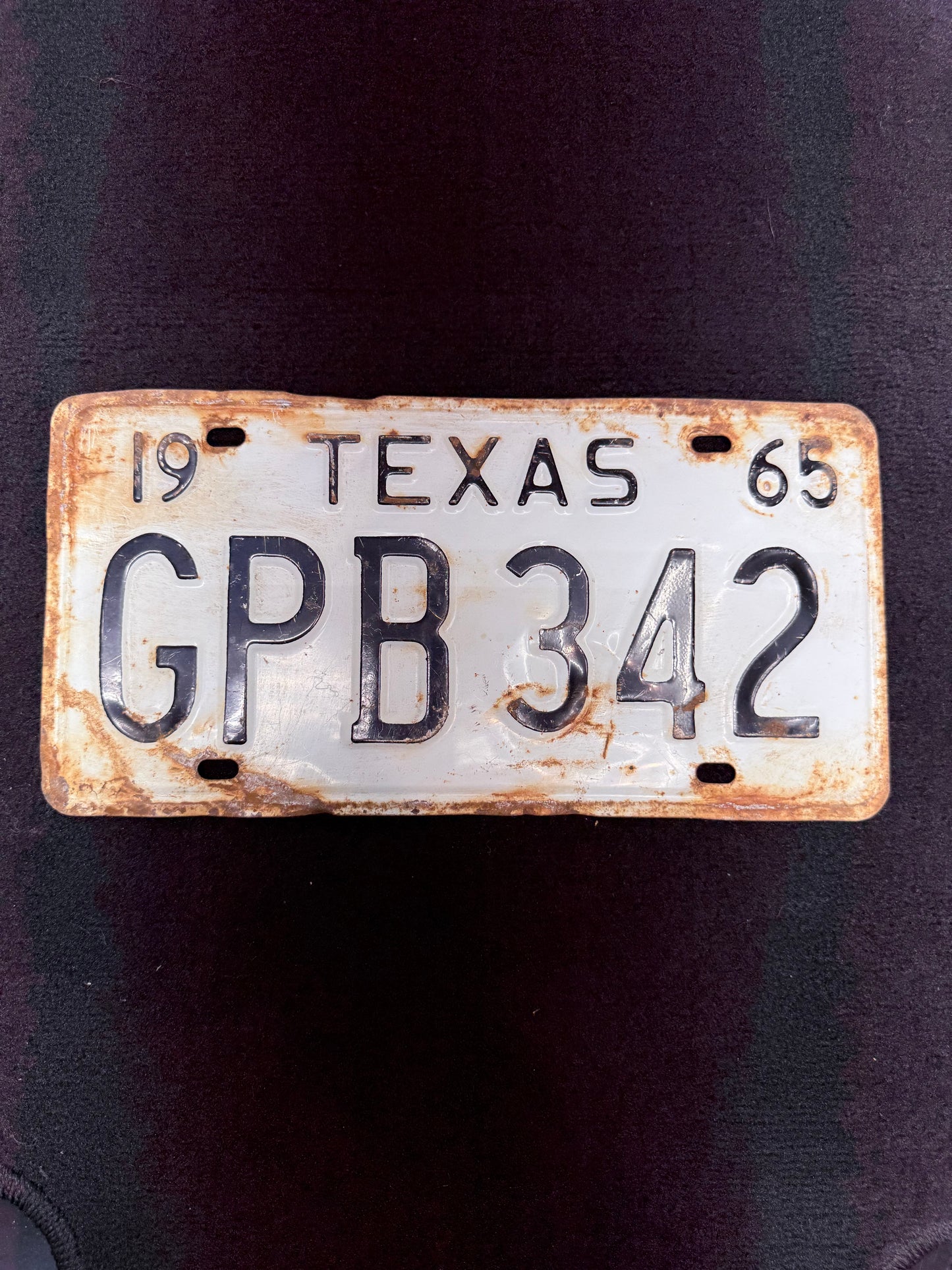 1965 Texas License Plate
