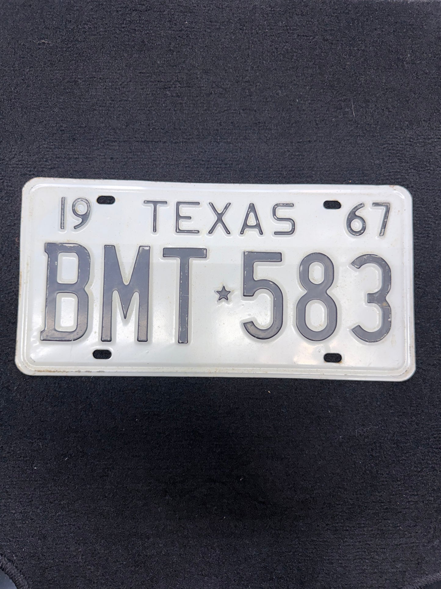1967 Texas license plate