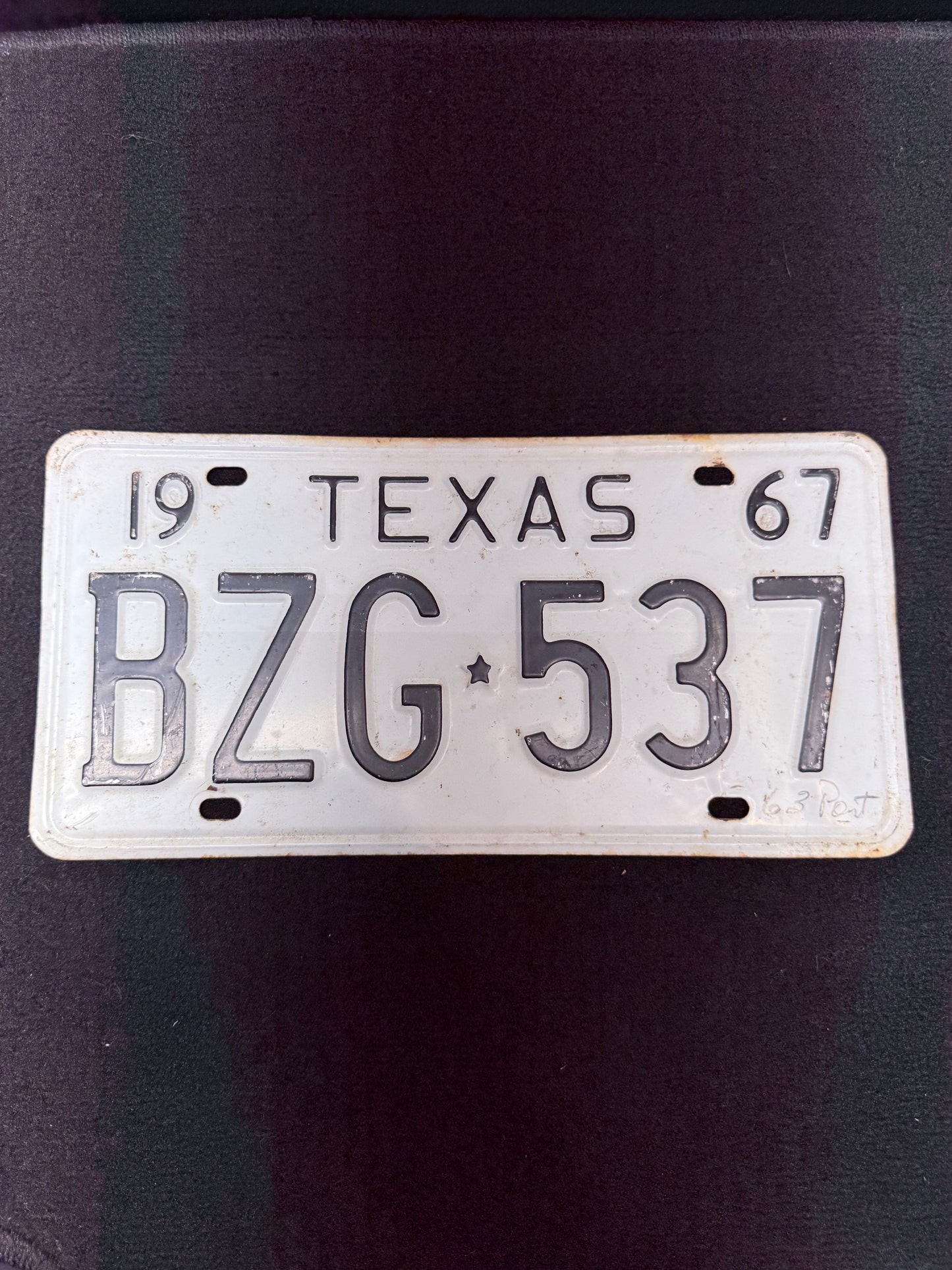 1967 Texas license plate