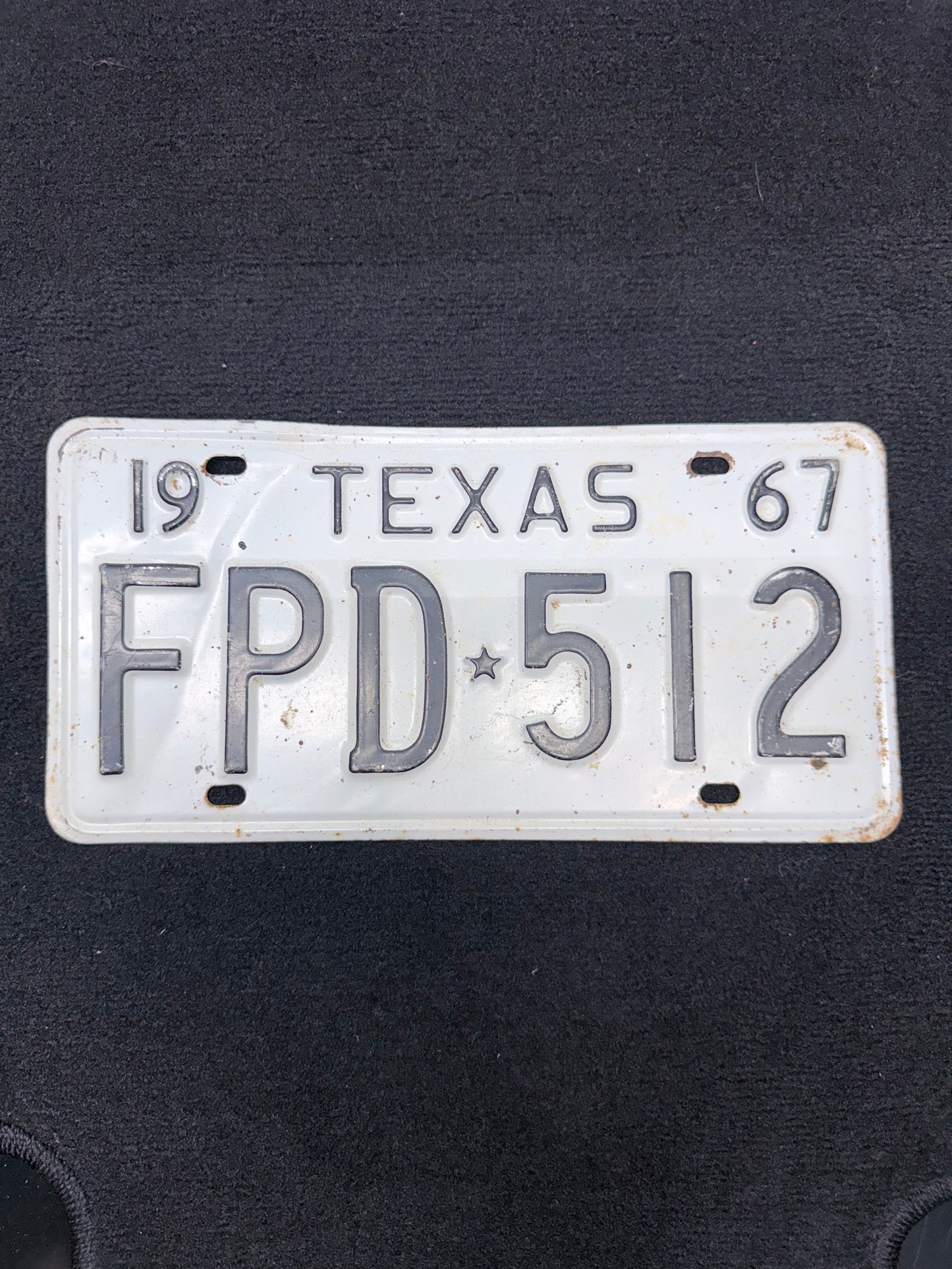 1967 Texas license plate