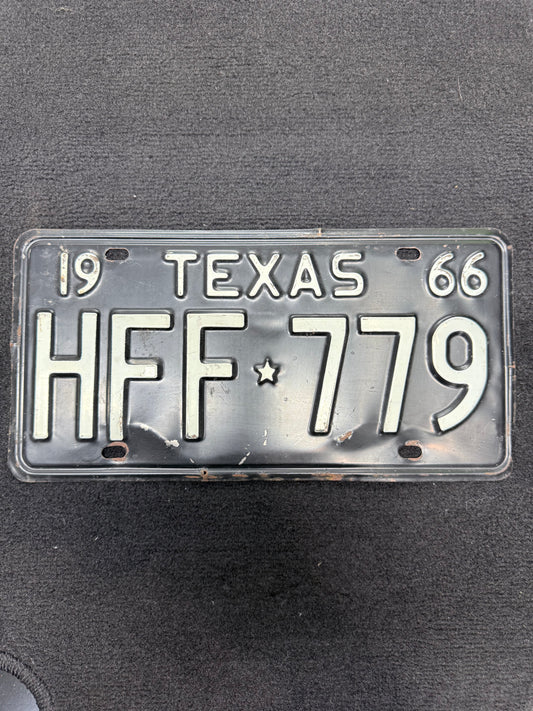 1966 Texas license plate