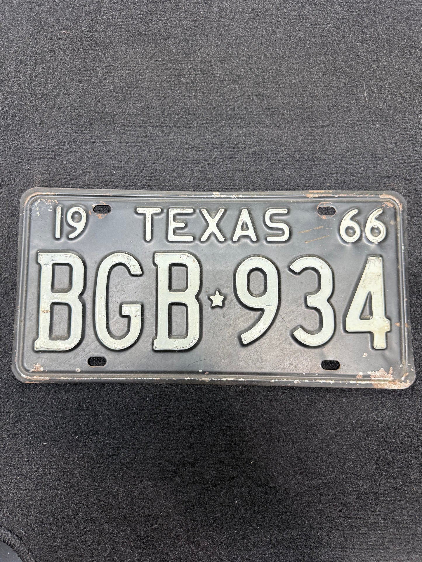 1966 Texas license plate