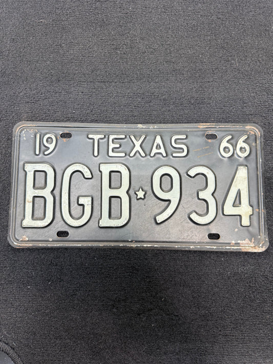 1966 Texas license plate