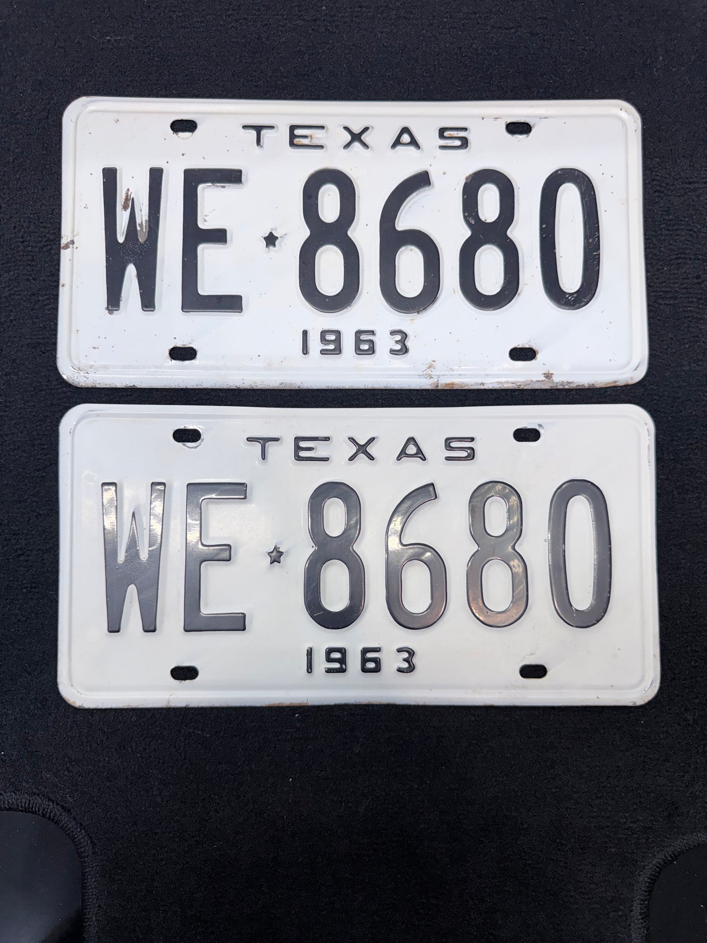 1963 Texas License Plates
