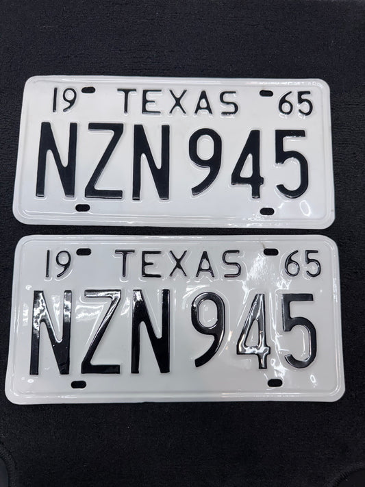 1965 Texas License Plates