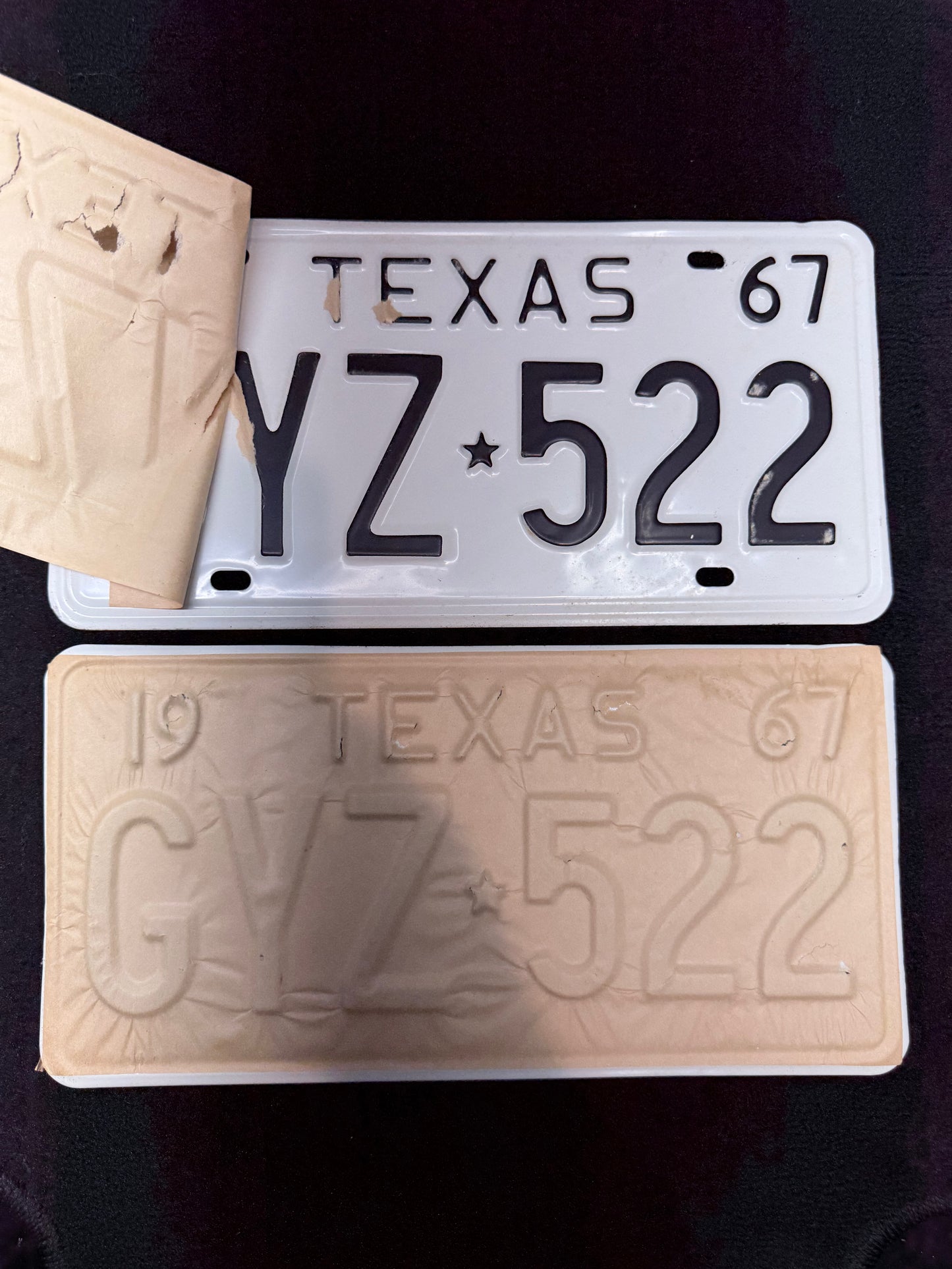 1967 Texas License Plates