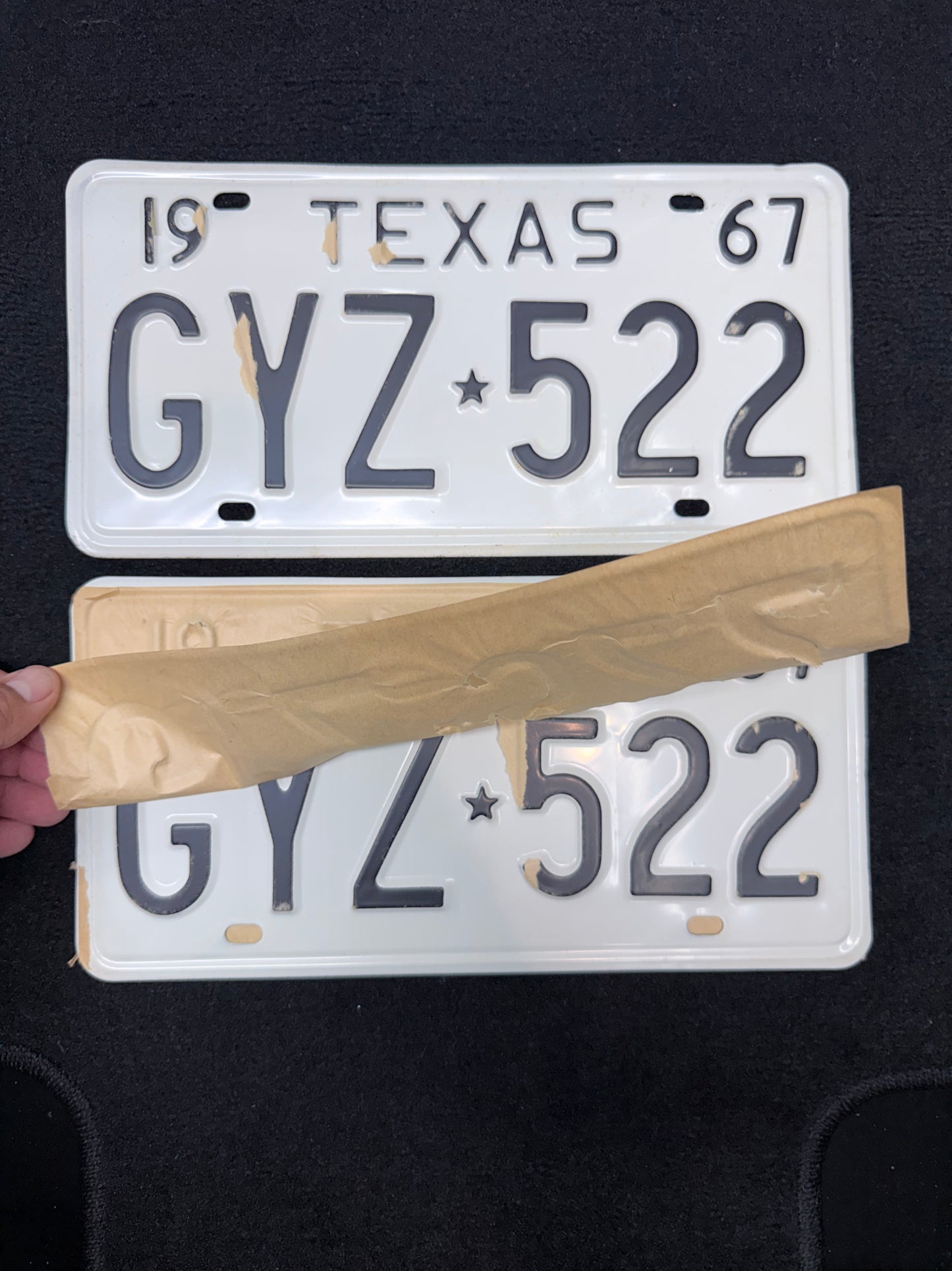 1967 Texas License Plates