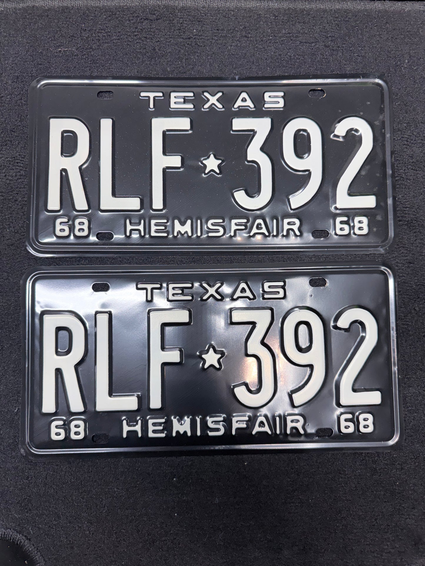1968 Texas License Plates