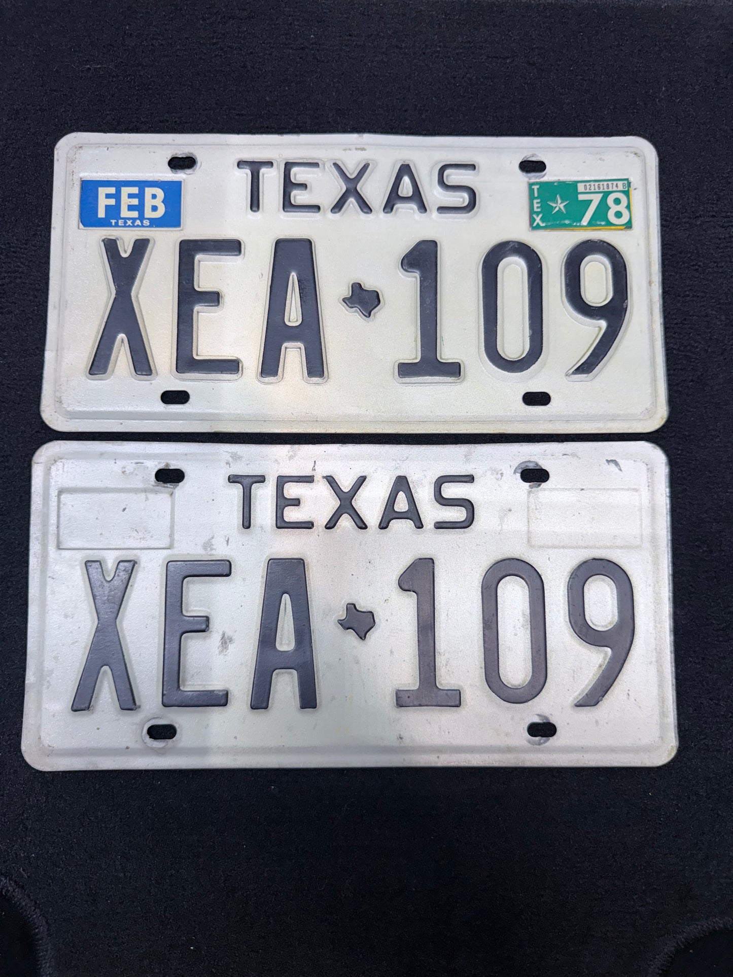 1978 1979 1980 1981 Texas License Plates