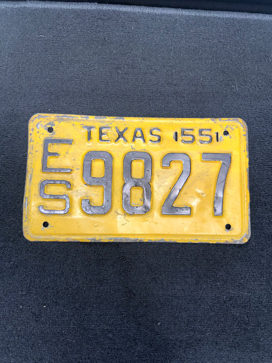 1955 Texas License Plate