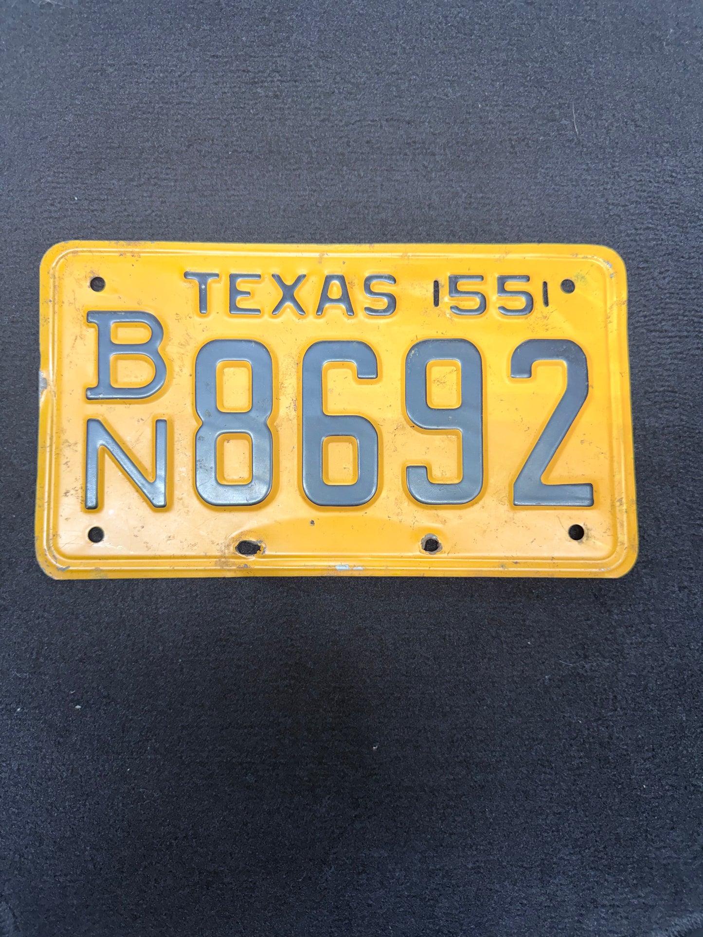 1955 Texas License Plate