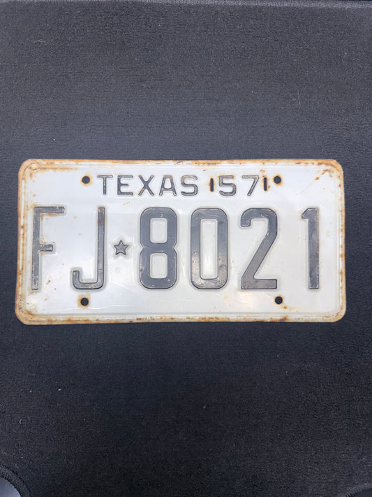 1957 Texas License Plate