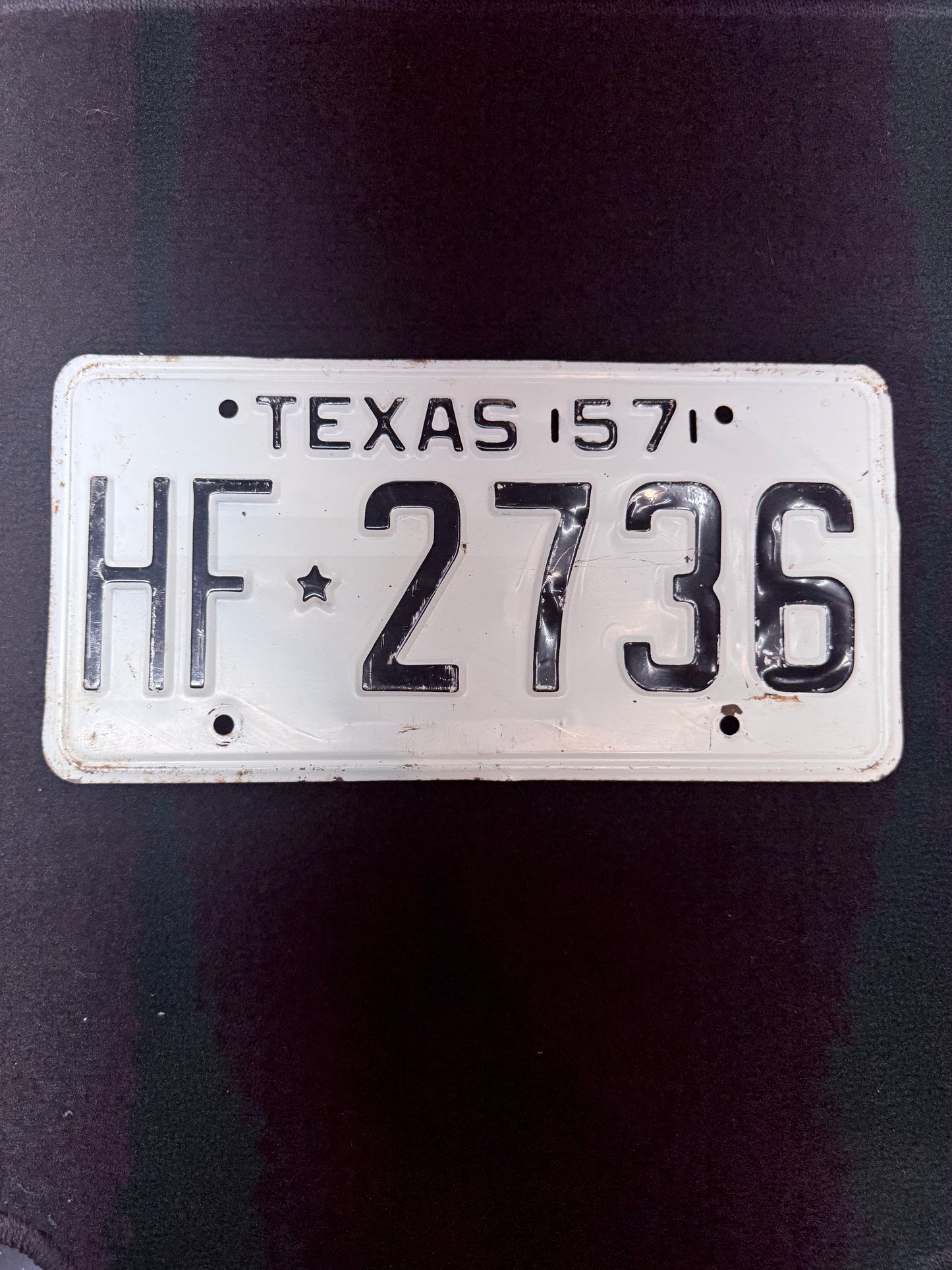 1957 Texas License Plate