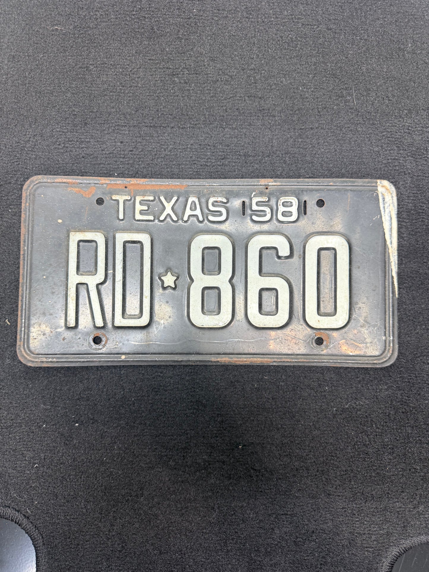 1958 Texas License Plate