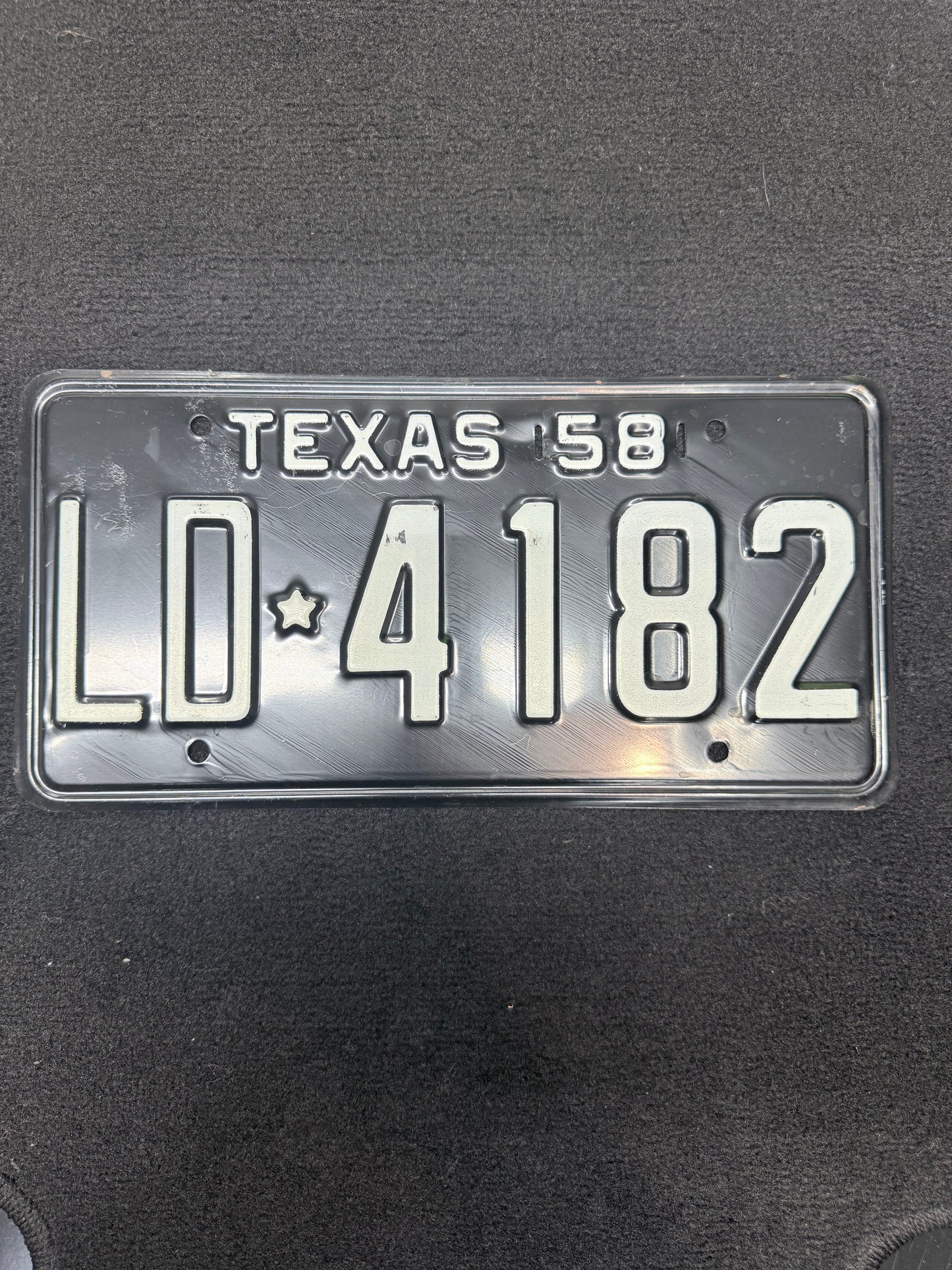 1958 Texas License Plate
