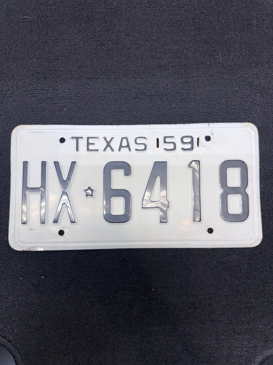 1959 Texas License Plate