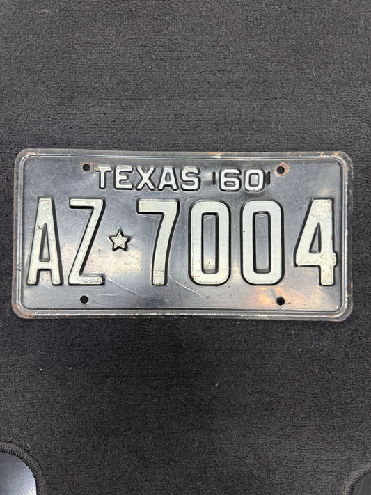 1960 Texas License Plate
