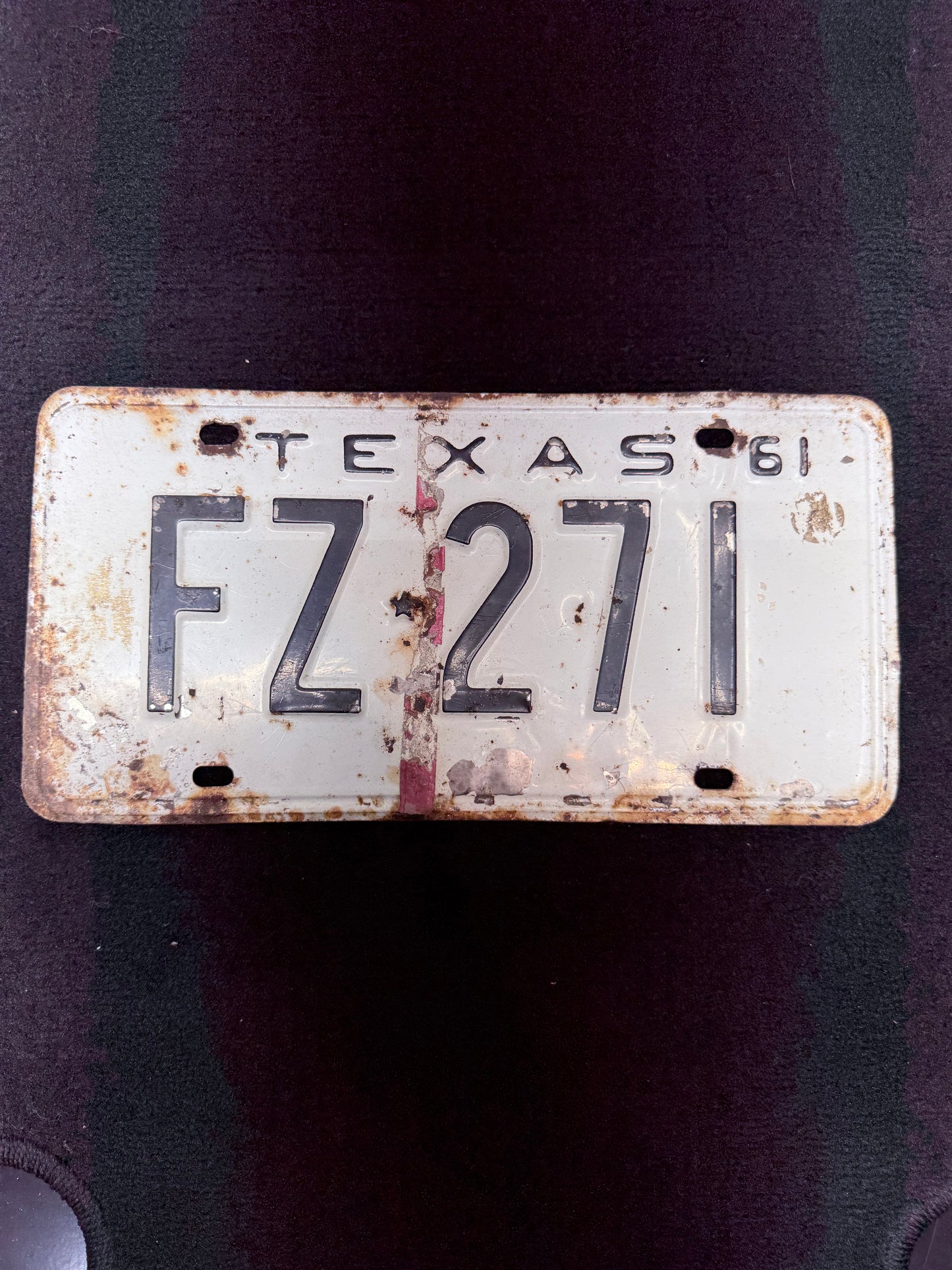1961 Texas License Plate