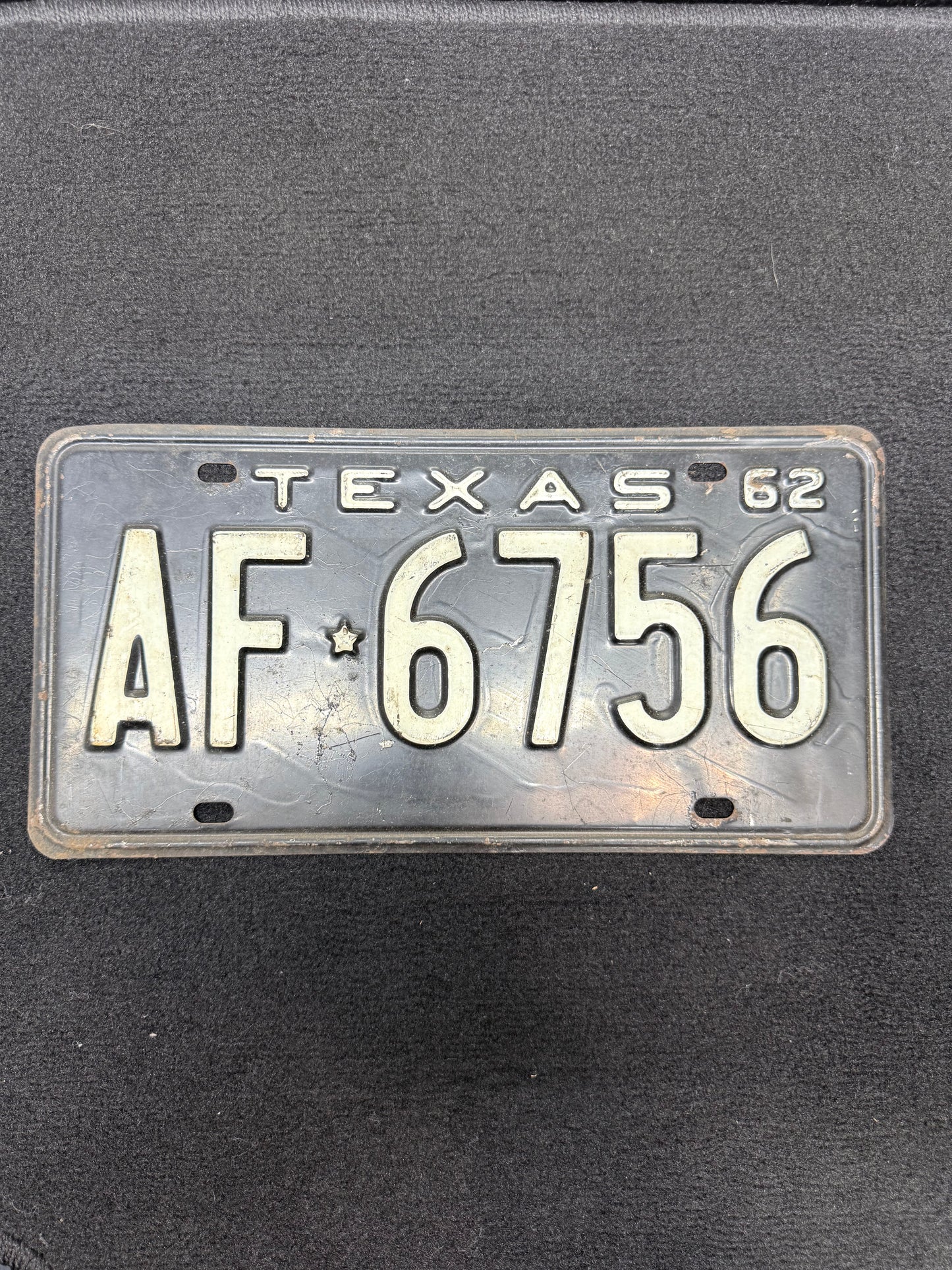 1962 Texas License Plate