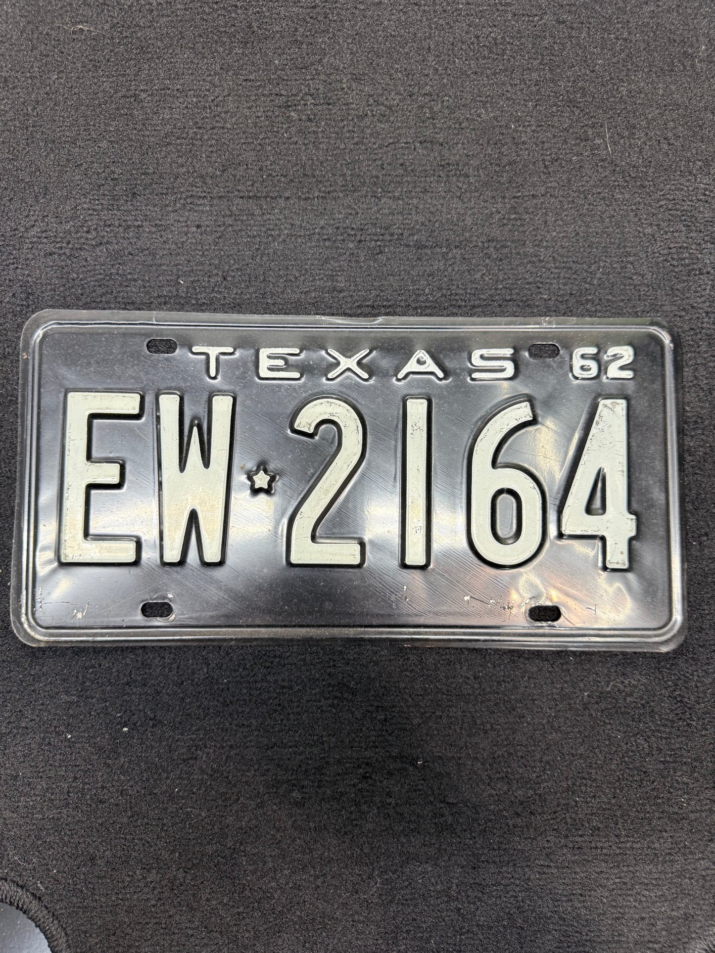 1962 Texas License Plate