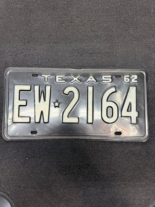 1962 Texas License Plate