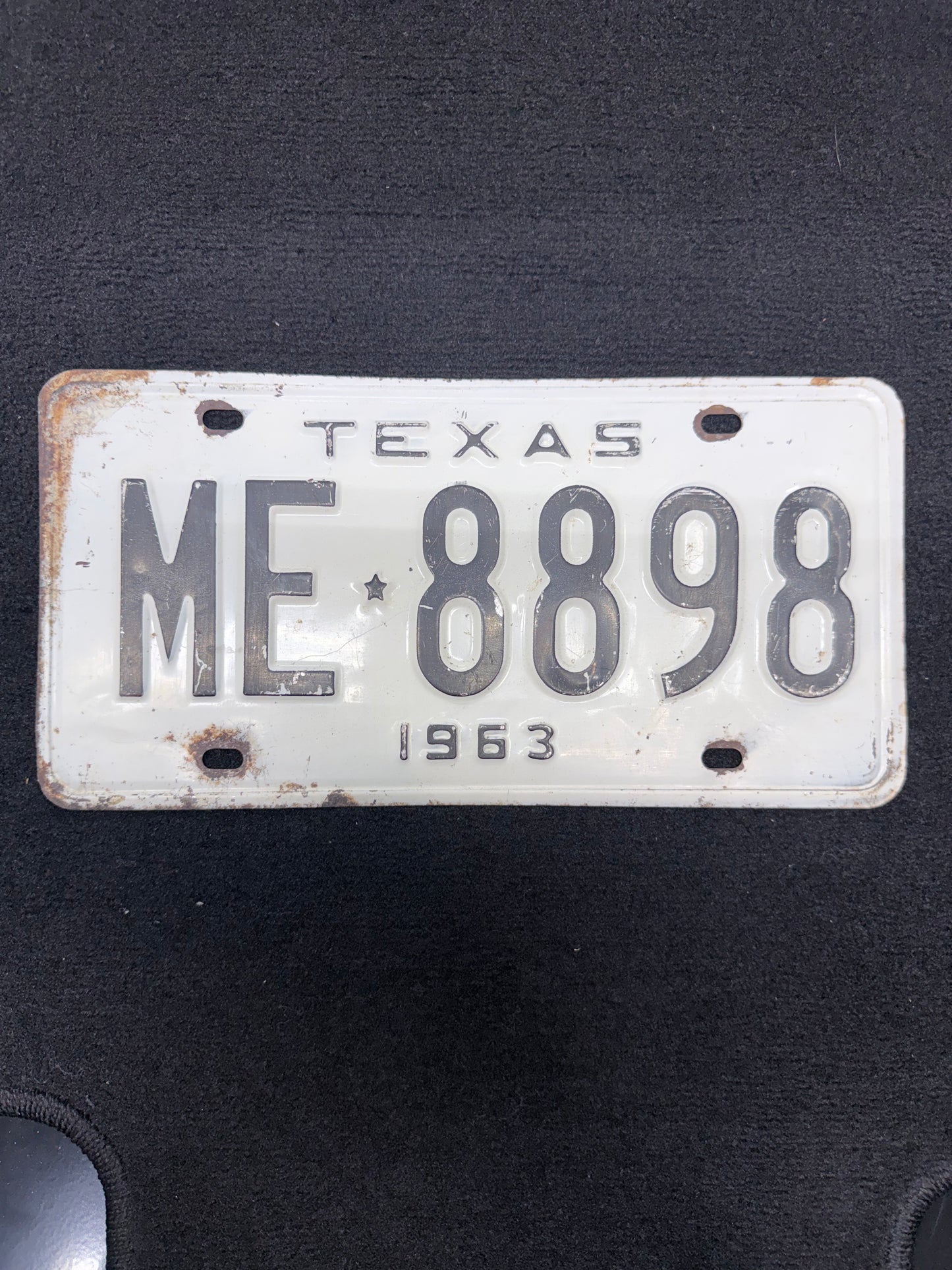 1963 Texas License Plate
