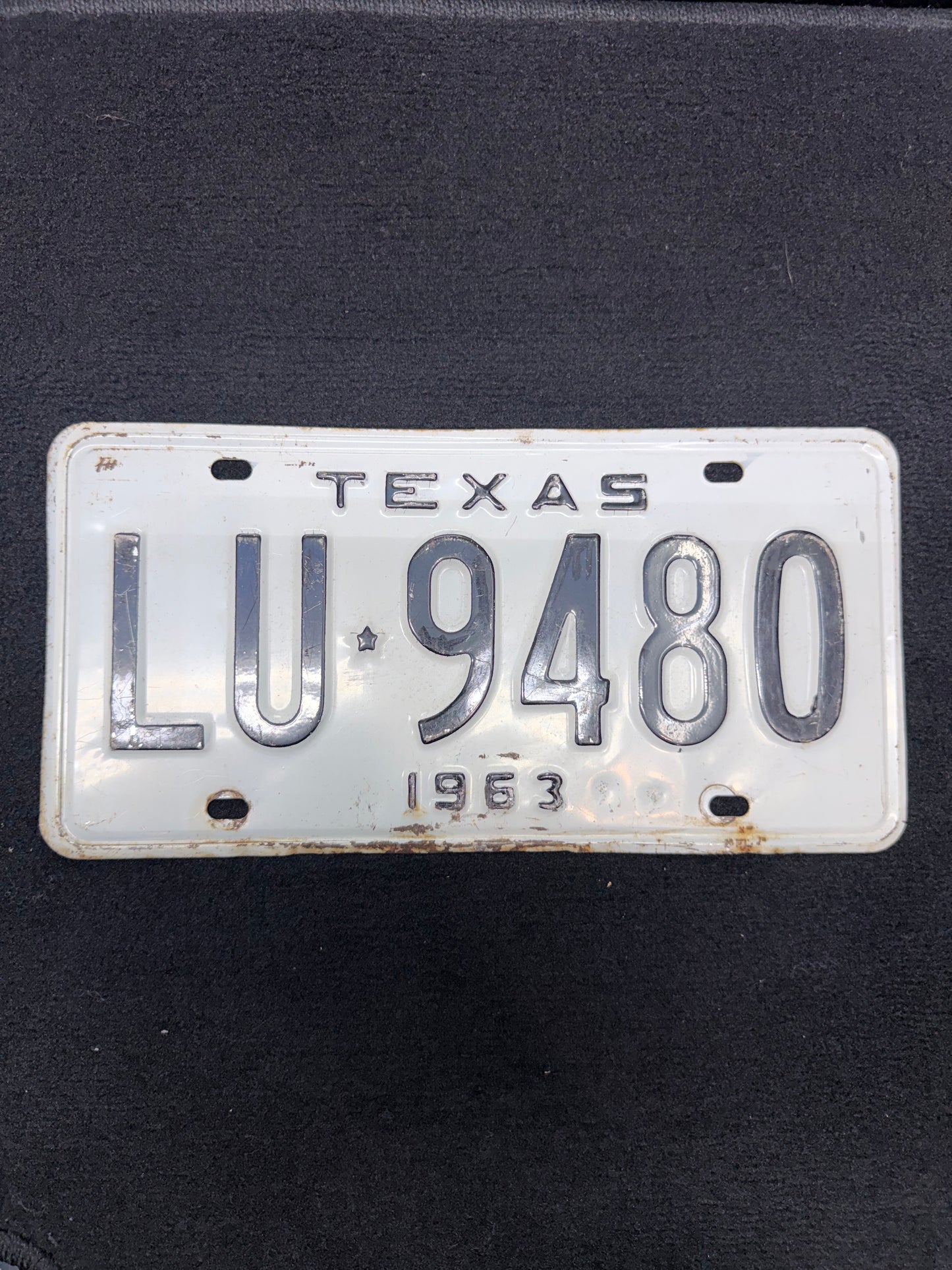1963 Texas License Plate