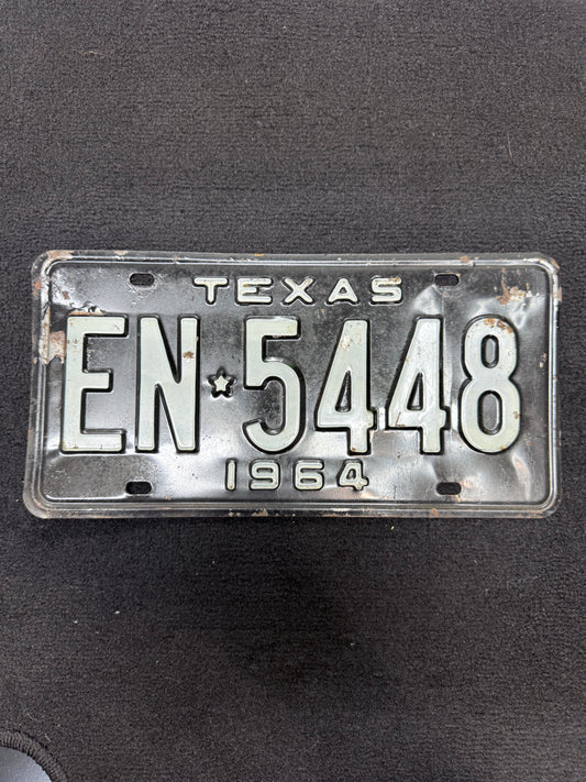 1964 Texas License Plate